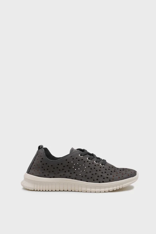 SKS-073 Gri Nubuk Kadın Sneaker