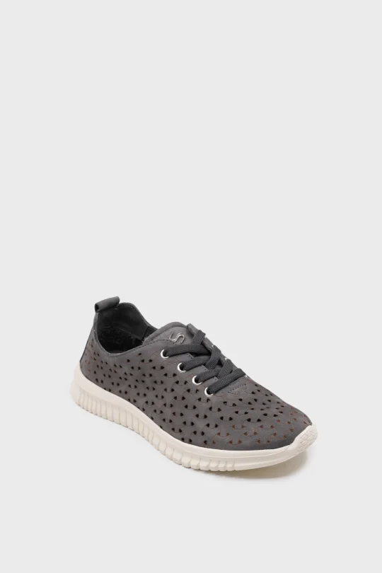 SKS-073 Gri Nubuk Kadın Sneaker