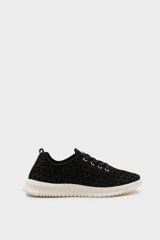 SKS-073 Siyah Nubuk Kadın Sneaker
