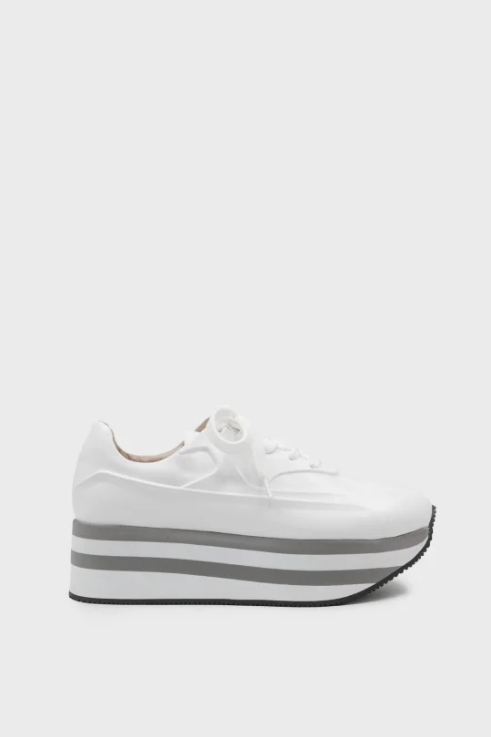 SKS-074 Beyaz Deri Kadın Sneaker