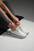 SKS-074 Beyaz Deri Kadın Sneaker