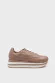 SKS-074 Nude Deri Kadın Sneaker