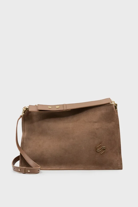 SCO-045 Taba Süet Kadın Omuz Çantası