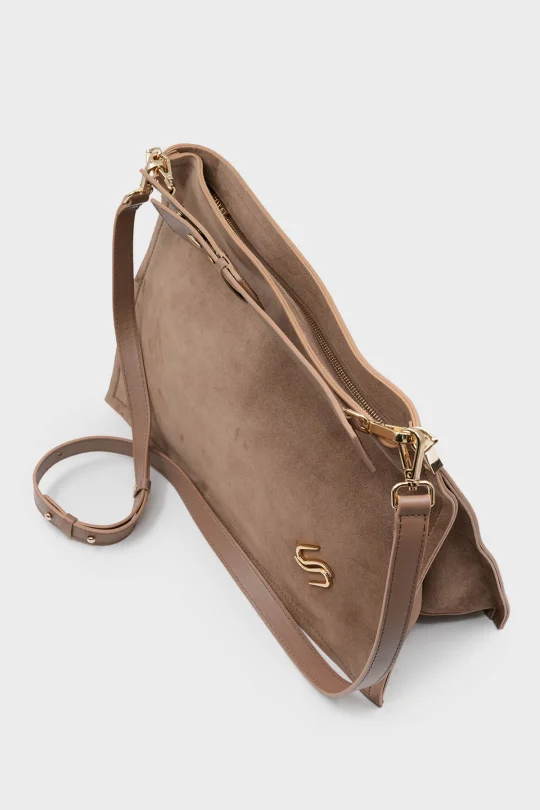 SCO-045 Taba Süet Kadın Omuz Çantası