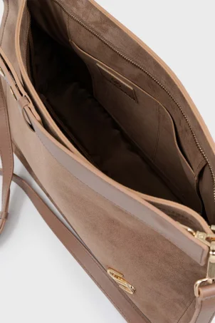 SCO-045 Taba Süet Kadın Omuz Çantası