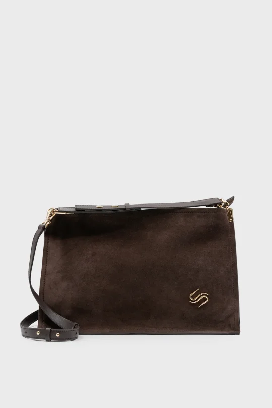 SCO-045 Kahverengi Süet Kadın Omuz Çantası