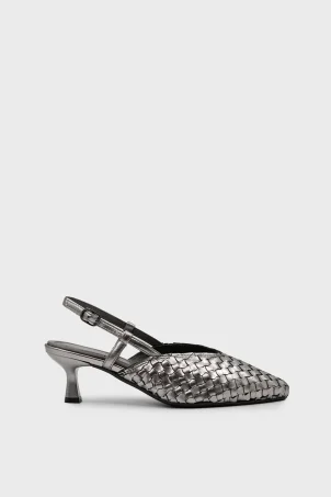 SKT-084 Lame Deri Kadın Topuklu Ayakkabı