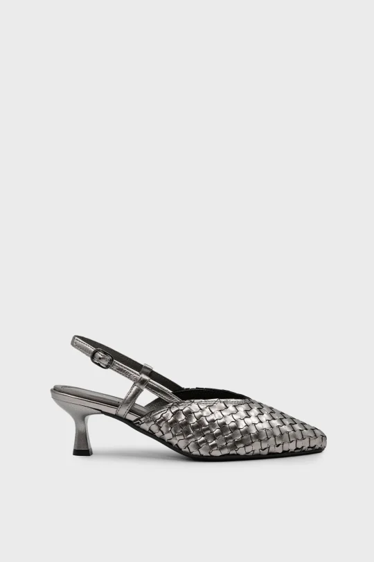 SKT-084 Lame Deri Kadın Topuklu Ayakkabı