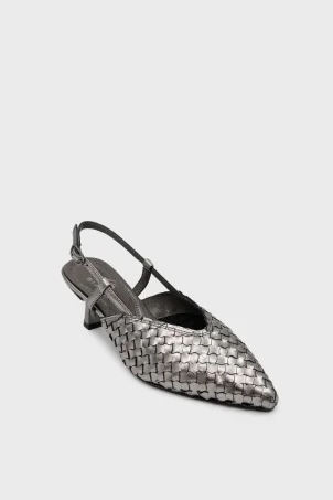 SKT-084 Lame Deri Kadın Topuklu Ayakkabı