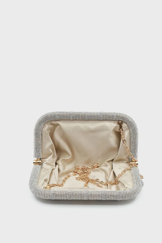 SCP-013 Gümüş Kadın Clutch Çanta