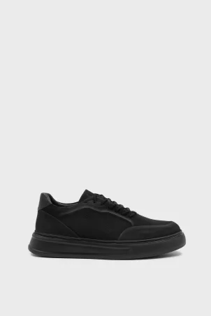 SES-013 Siyah Nubuk Erkek Sneaker