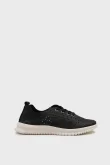 SKS-075 Siyah Togo Deri Sneaker