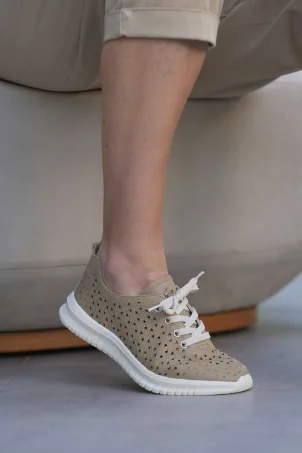 SKS-075 Yeşil Togo Deri Sneaker