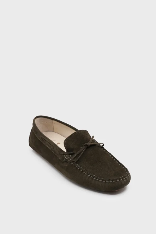 SEC-019 Haki Süet Erkek Loafer Ayakkabı