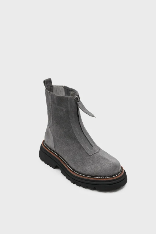 SKB-090 Gri Süet Kadın Bot