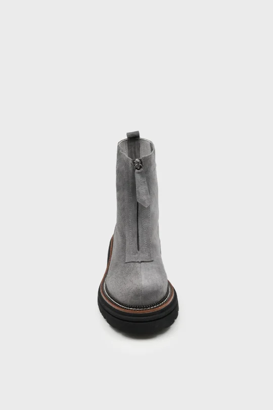 SKB-090 Gri Süet Kadın Bot