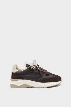 SKS-078 Kahverengi Deri Kadın Sneaker