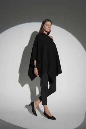 SKT-100 Siyah Deri Kadın Topuklu Ayakkabı