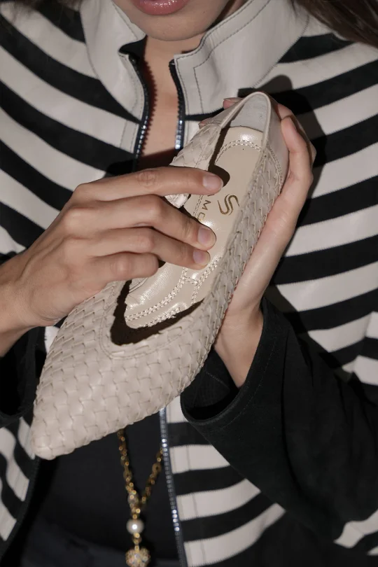 SKT-100 Bej Deri Kadın Topuklu Ayakkabı