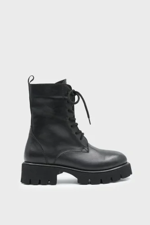 SKB-097 Siyah Deri Kadın Bot