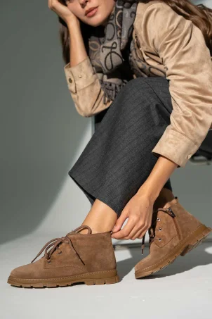 SKB-099 Taba Süet Kadın Bot