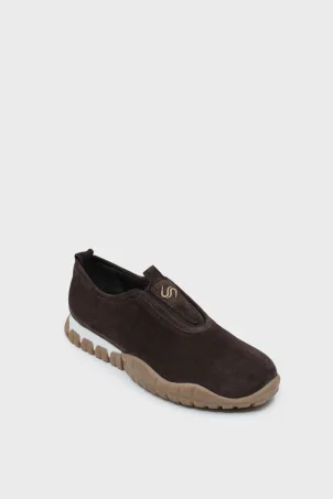 SKS-079 Kahverengi Süet Kadın Sneaker