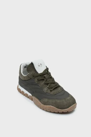 SKS-080 Haki Süet Kadın Sneaker