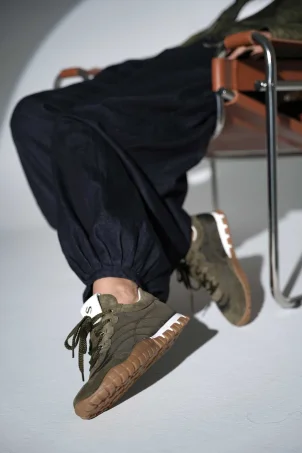 SKS-080 Haki Süet Kadın Sneaker