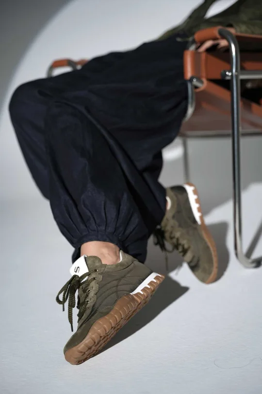 SKS-080 Haki Süet Kadın Sneaker