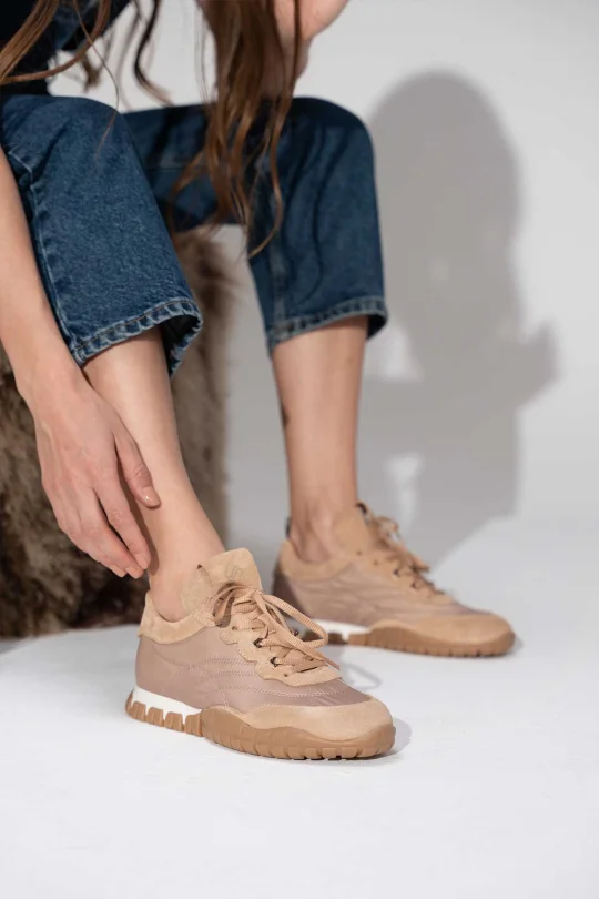 SKS-080 Nude Süet Kadın Sneaker