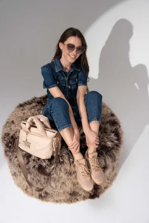 SKS-080 Nude Süet Kadın Sneaker