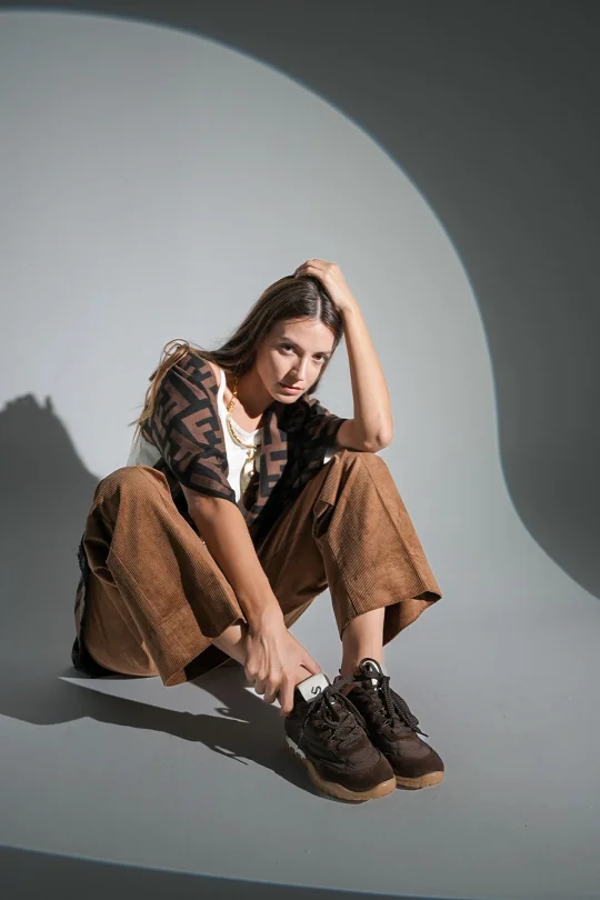 SKS-080 Kahverengi Süet Kadın Sneaker