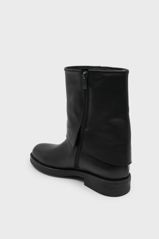 SKB-103 Siyah Deri Kadın Bot