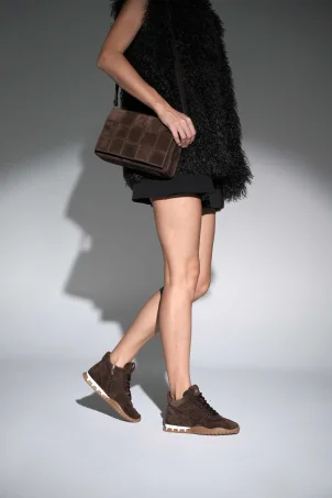 SKB-106 Kahverengi Süet Kadın Bot