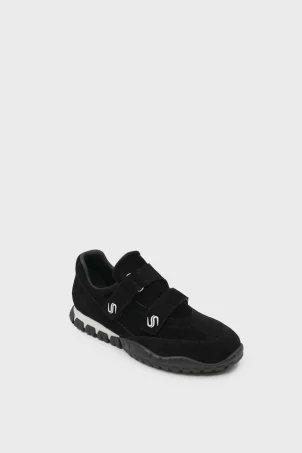 SKS-081 Siyah Süet Kadın Sneaker Ayakkabı