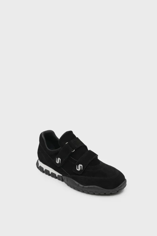 SKS-081 Siyah Süet Kadın Sneaker Ayakkabı