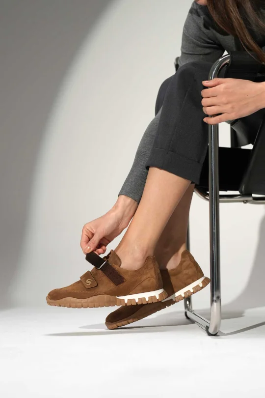 SKS-081 Taba Süet Kadın Sneaker