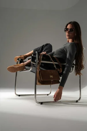 SKS-081 Taba Süet Kadın Sneaker
