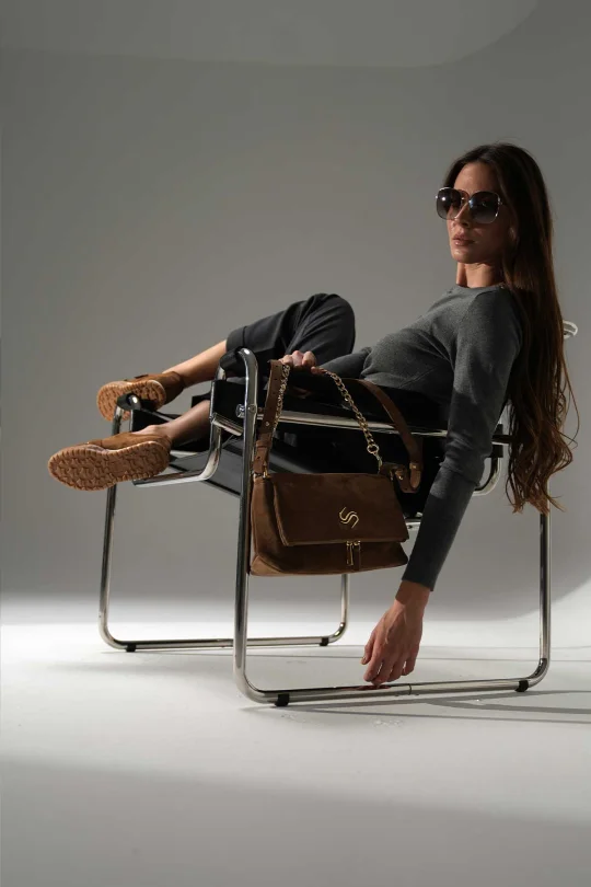 SKS-081 Taba Süet Kadın Sneaker