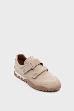 SKS-081 Bej Süet Kadın Sneaker