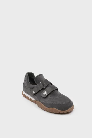 SKS-081 Gri Süet Kadın Sneaker Ayakkabı