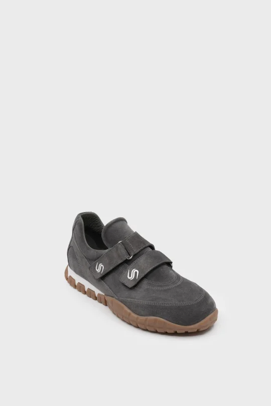SKS-081 Gri Süet Kadın Sneaker Ayakkabı