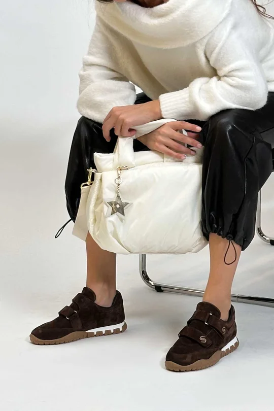 SKS-081 Kahverengi Süet Kadın Sneaker