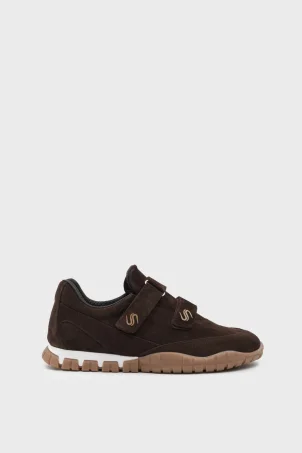 SKS-081 Kahverengi Süet Kadın Sneaker Ayakkabı