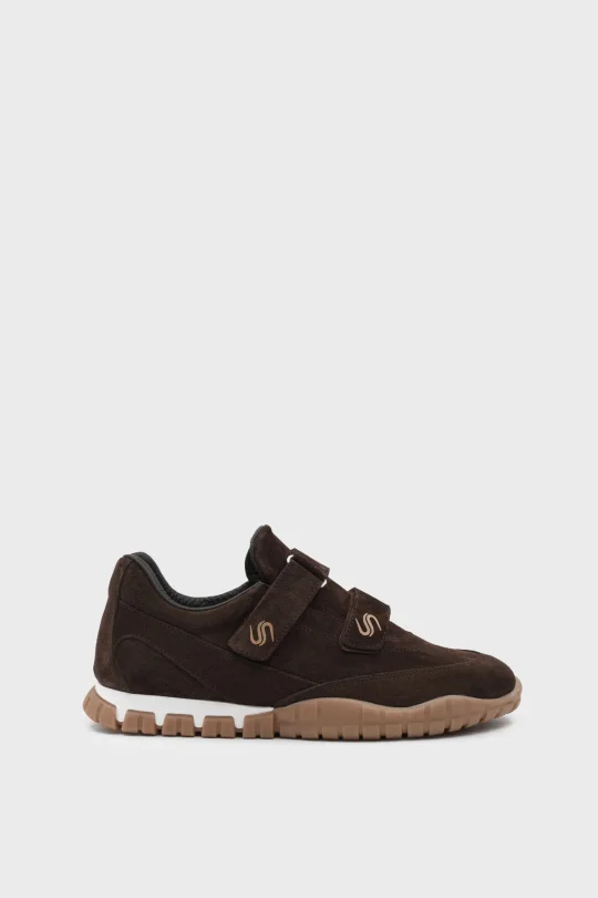 SKS-081 Kahverengi Süet Kadın Sneaker Ayakkabı