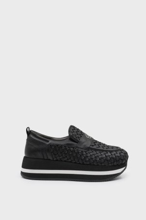 SKL-068 Siyah Deri Kadın Loafer