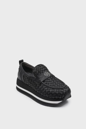 SKL-068 Siyah Deri Kadın Loafer