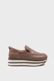 SKL-068 Nude Deri Kadın Loafer
