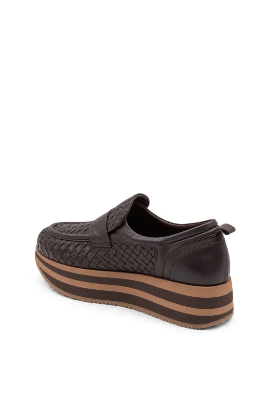 SKL-068 Kahverengi Deri Kadın Loafer