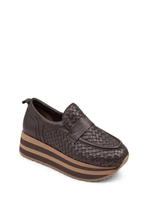 SKL-068 Kahverengi Deri Kadın Loafer